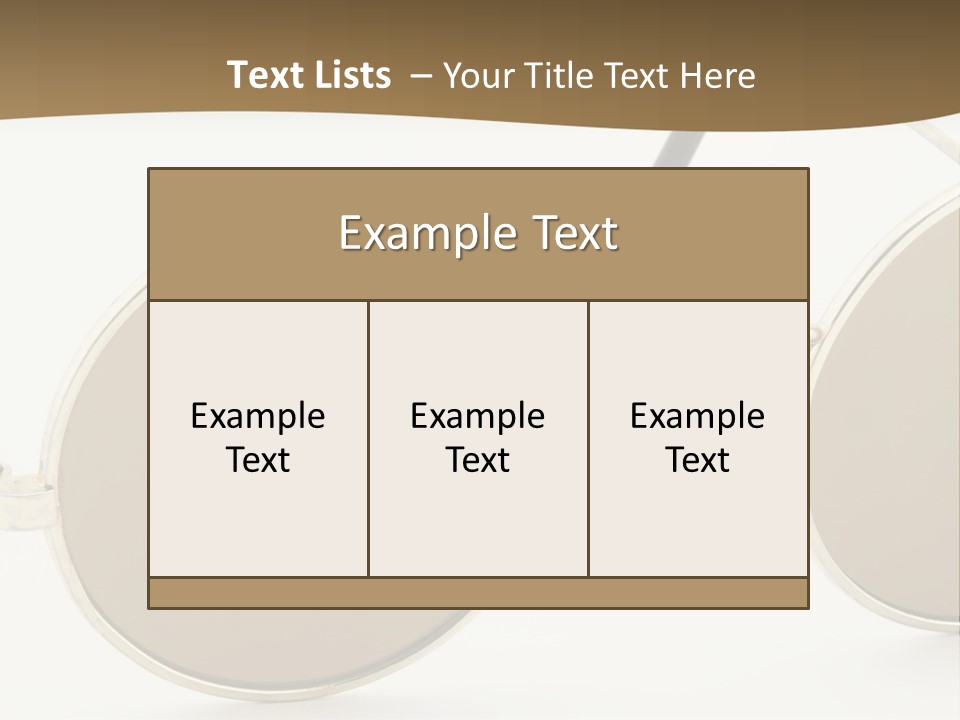 A Pair Of Sunglasses With A Brown Background PowerPoint Template