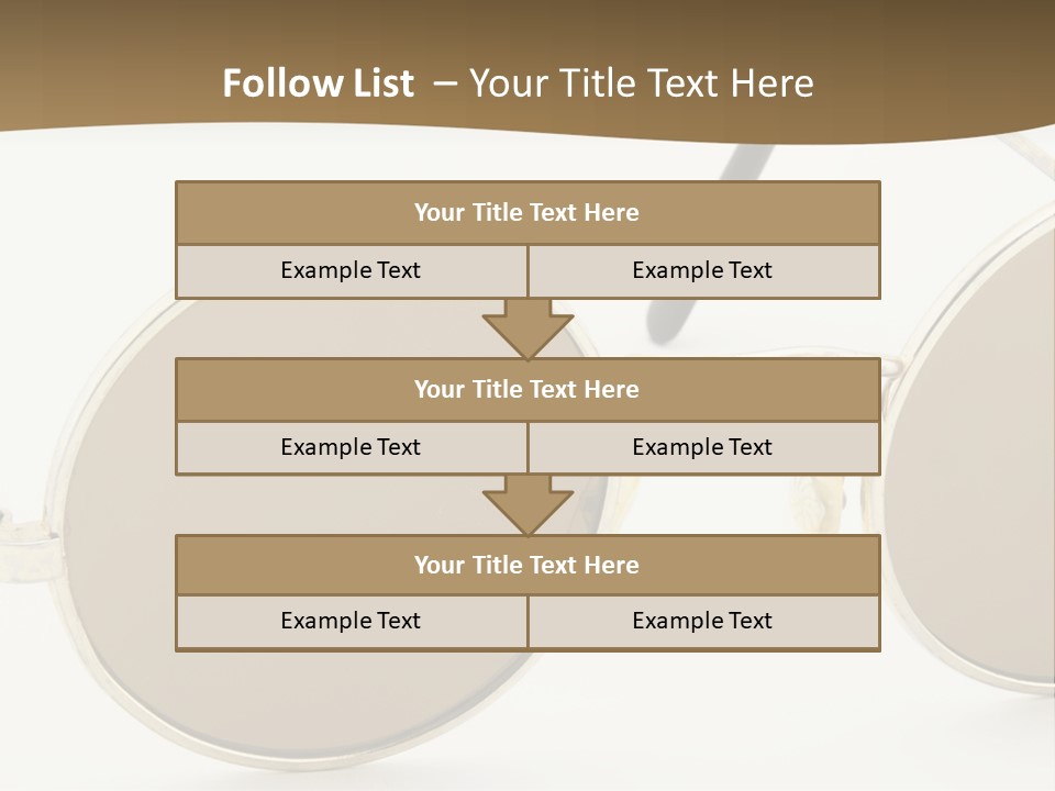 A Pair Of Sunglasses With A Brown Background PowerPoint Template