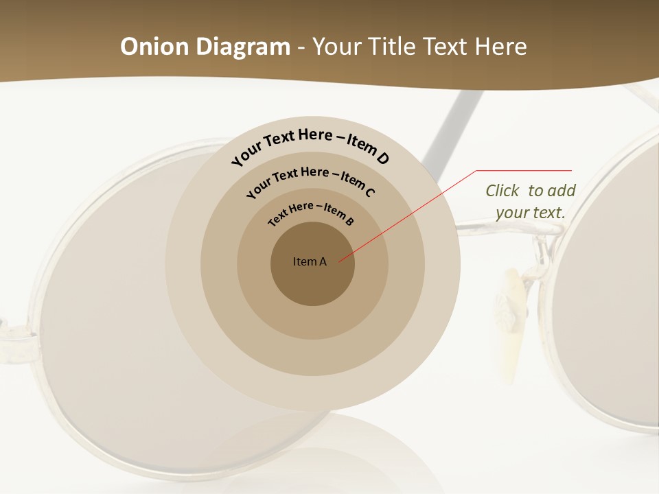 A Pair Of Sunglasses With A Brown Background PowerPoint Template
