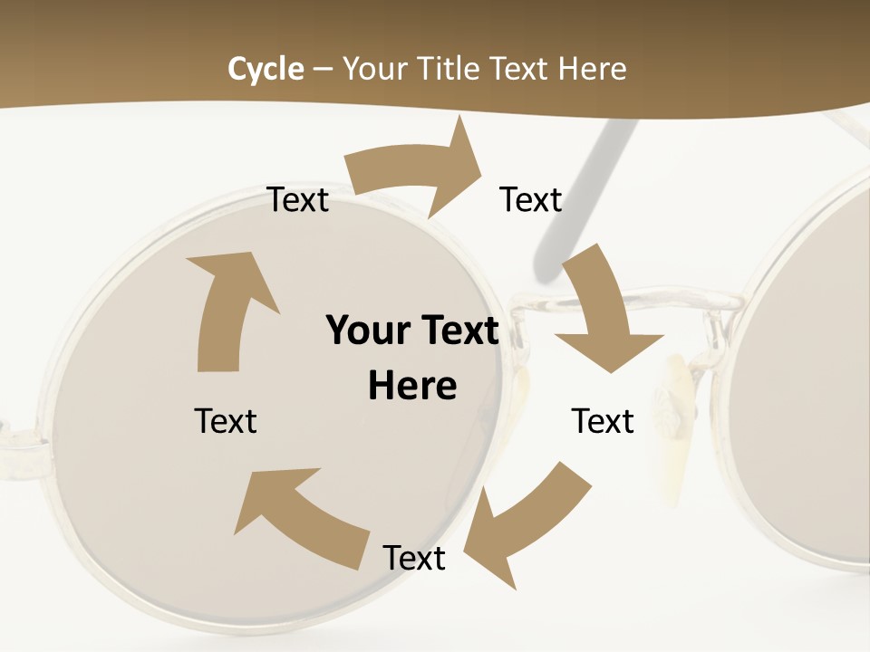 A Pair Of Sunglasses With A Brown Background PowerPoint Template