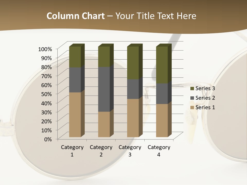 A Pair Of Sunglasses With A Brown Background PowerPoint Template