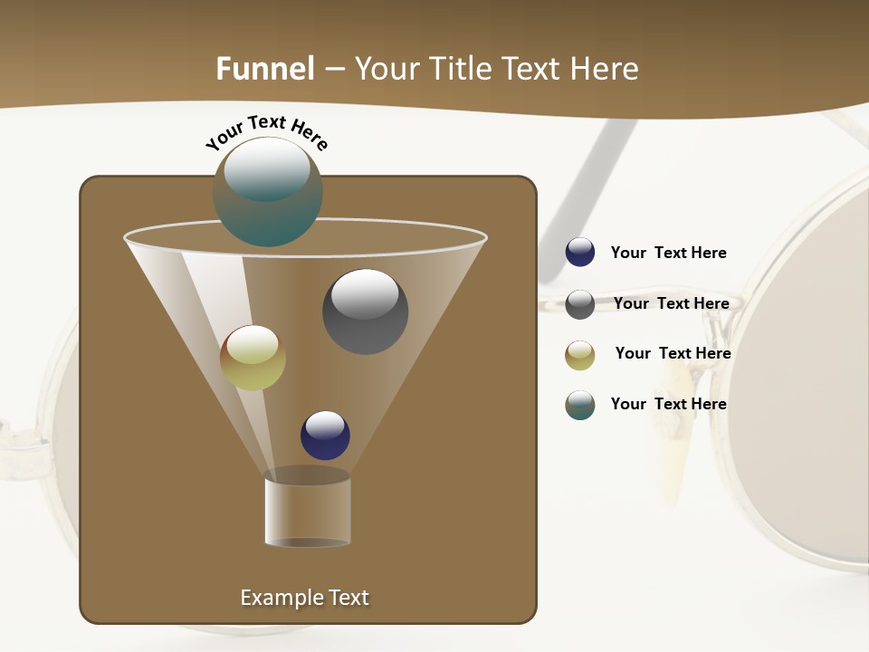 A Pair Of Sunglasses With A Brown Background PowerPoint Template