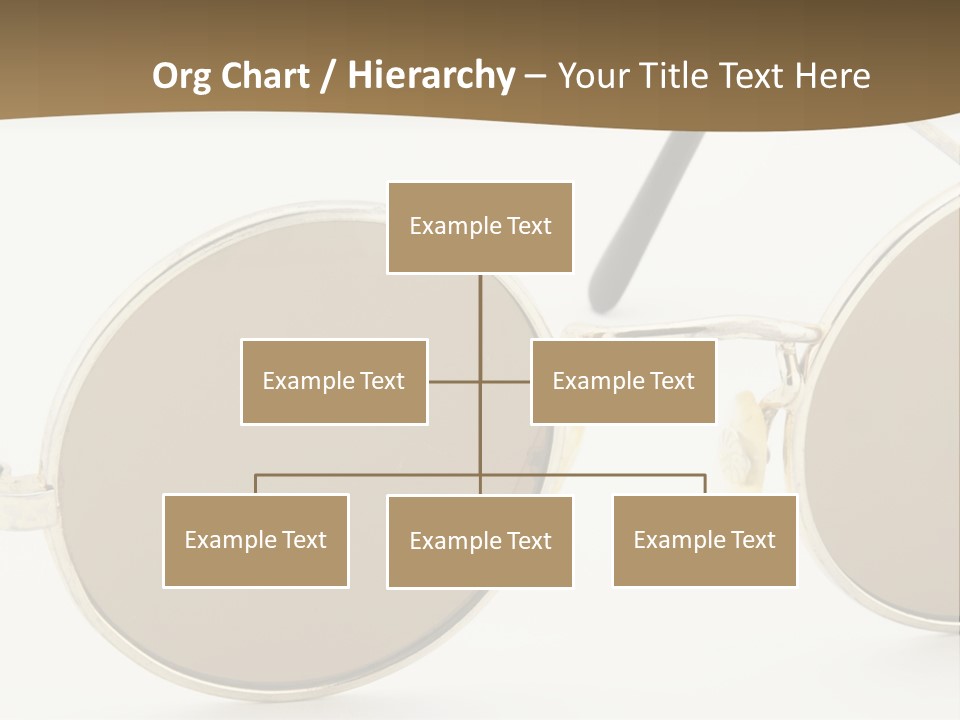 A Pair Of Sunglasses With A Brown Background PowerPoint Template
