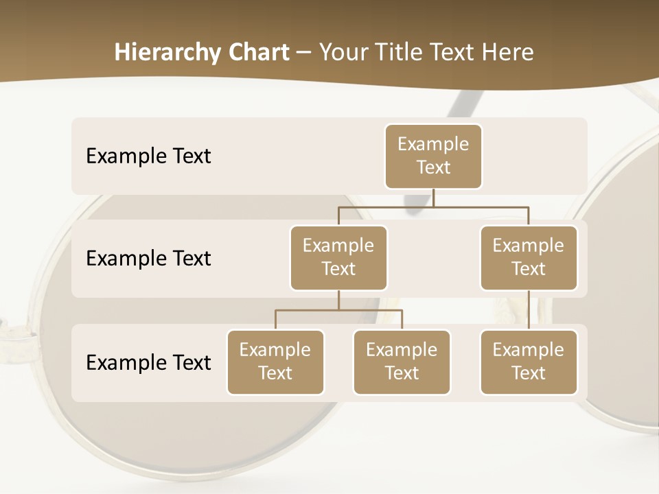 A Pair Of Sunglasses With A Brown Background PowerPoint Template