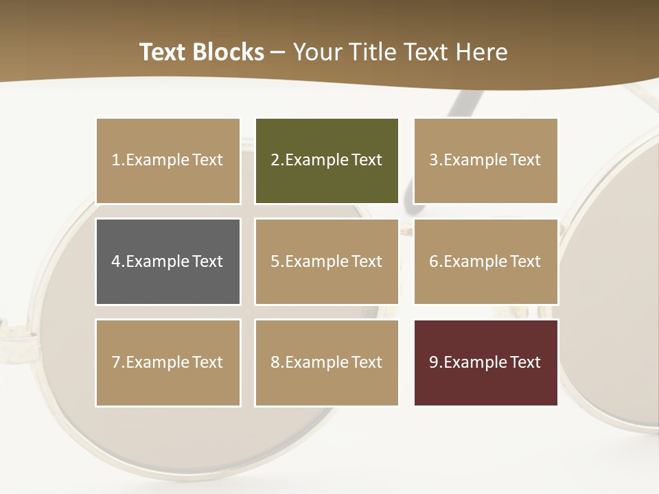 A Pair Of Sunglasses With A Brown Background PowerPoint Template