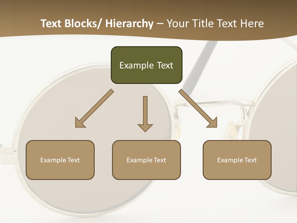 A Pair Of Sunglasses With A Brown Background PowerPoint Template