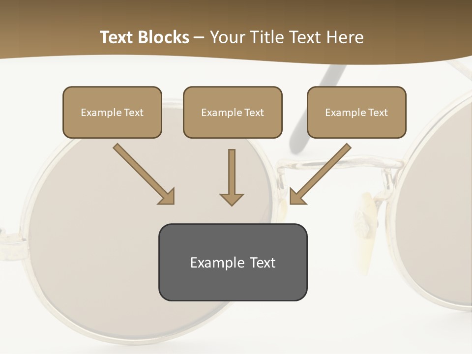 A Pair Of Sunglasses With A Brown Background PowerPoint Template