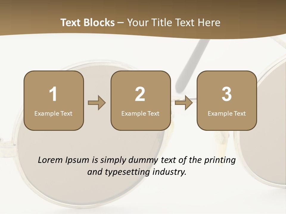 A Pair Of Sunglasses With A Brown Background PowerPoint Template