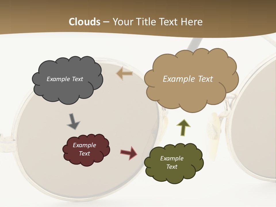 A Pair Of Sunglasses With A Brown Background PowerPoint Template