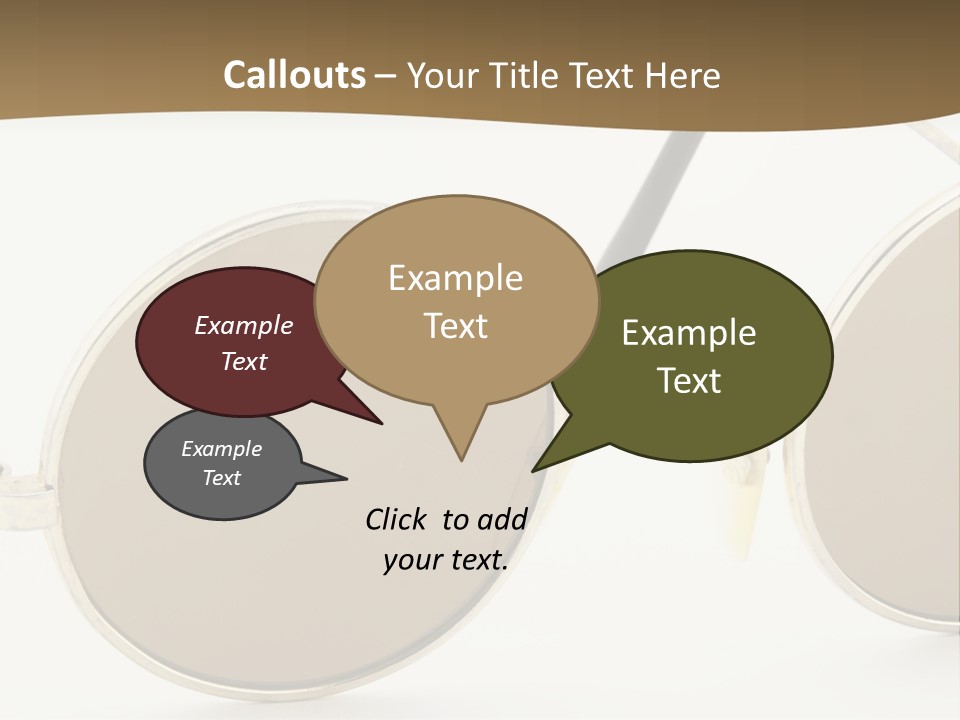 A Pair Of Sunglasses With A Brown Background PowerPoint Template