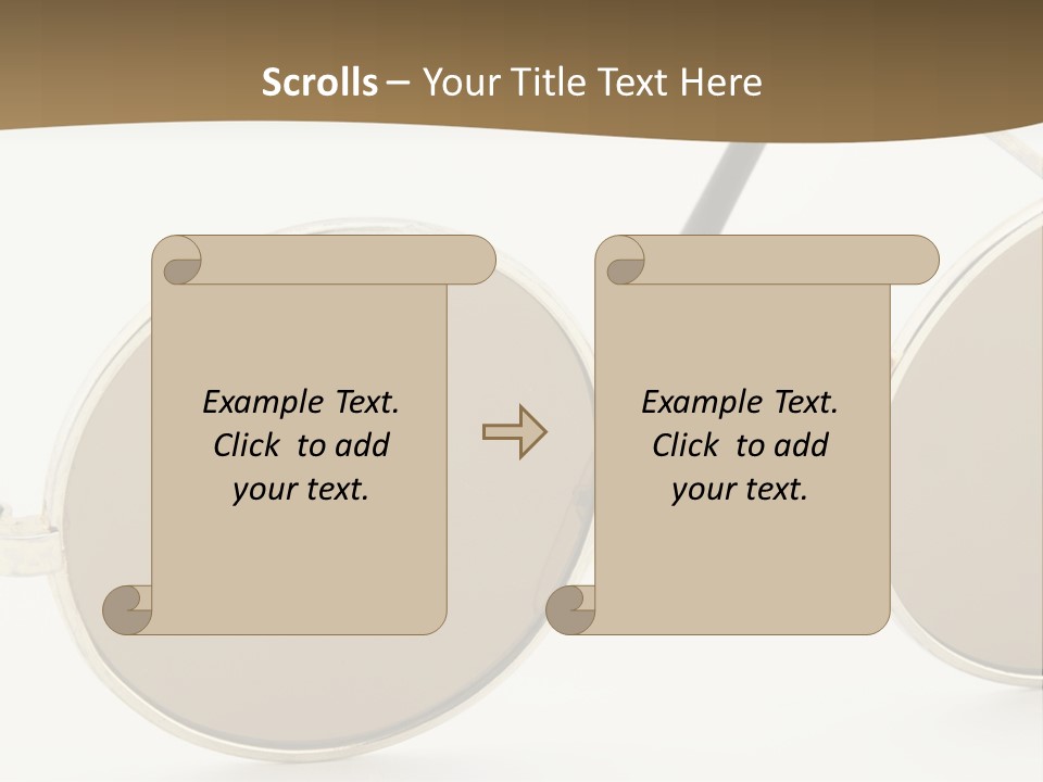 A Pair Of Sunglasses With A Brown Background PowerPoint Template