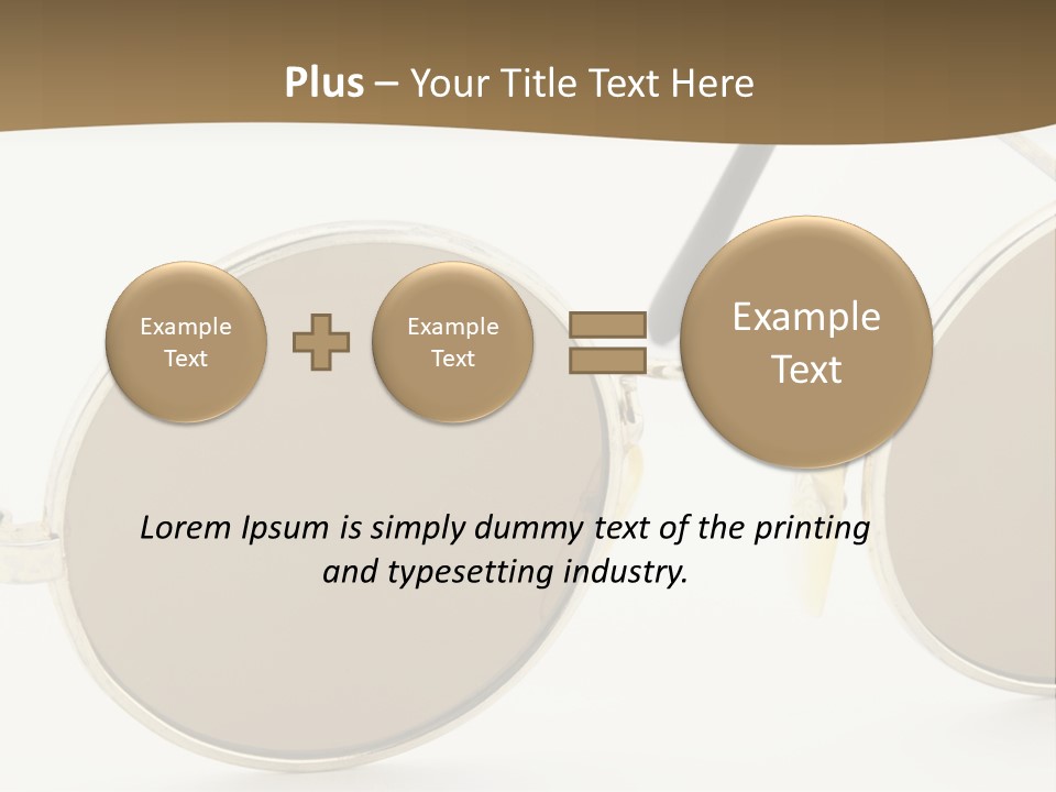 A Pair Of Sunglasses With A Brown Background PowerPoint Template