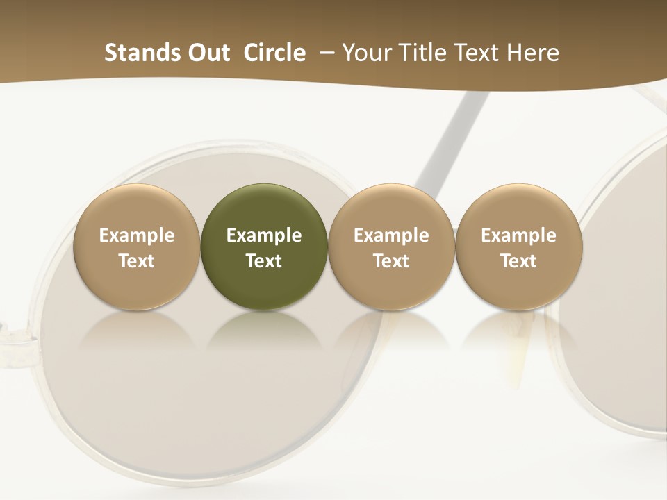 A Pair Of Sunglasses With A Brown Background PowerPoint Template