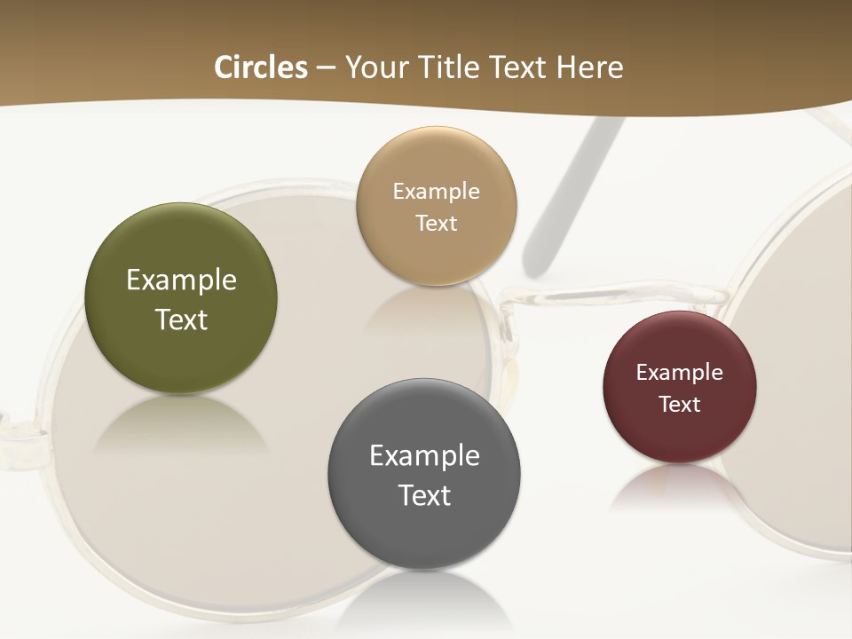 A Pair Of Sunglasses With A Brown Background PowerPoint Template