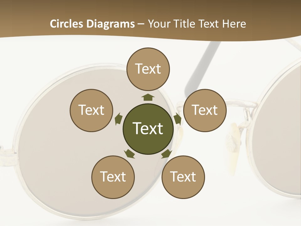 A Pair Of Sunglasses With A Brown Background PowerPoint Template