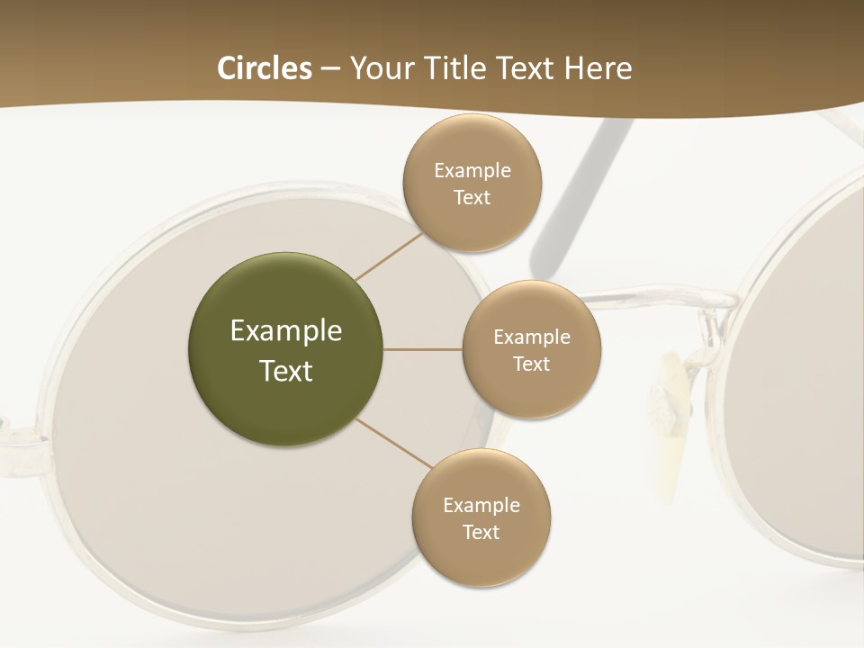 A Pair Of Sunglasses With A Brown Background PowerPoint Template