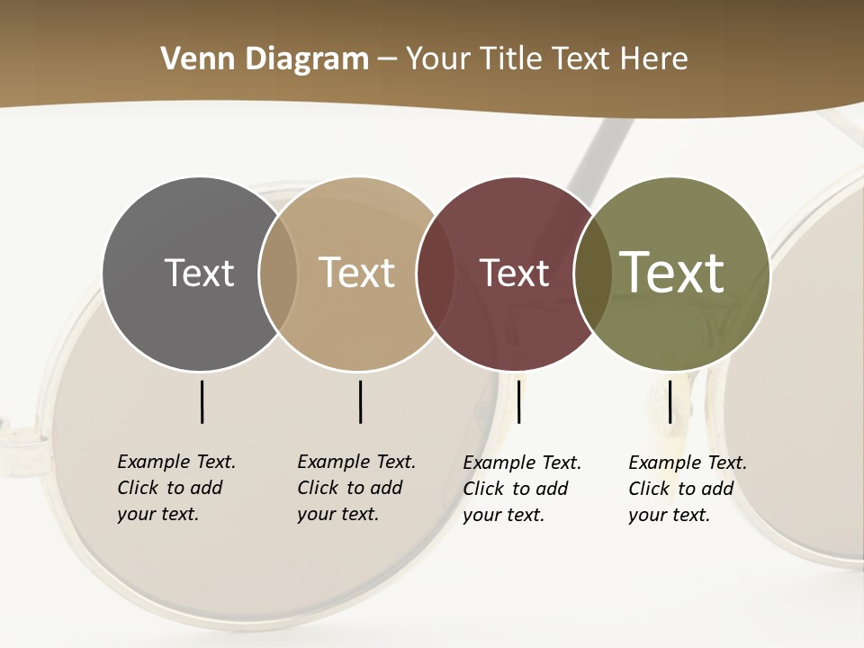 A Pair Of Sunglasses With A Brown Background PowerPoint Template