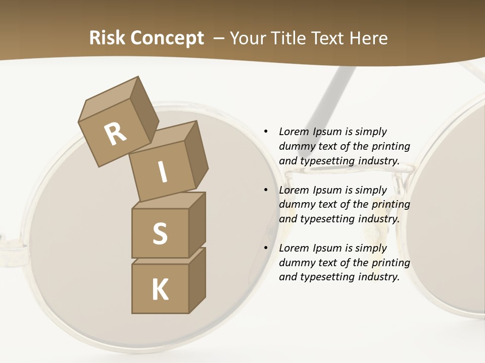 A Pair Of Sunglasses With A Brown Background PowerPoint Template