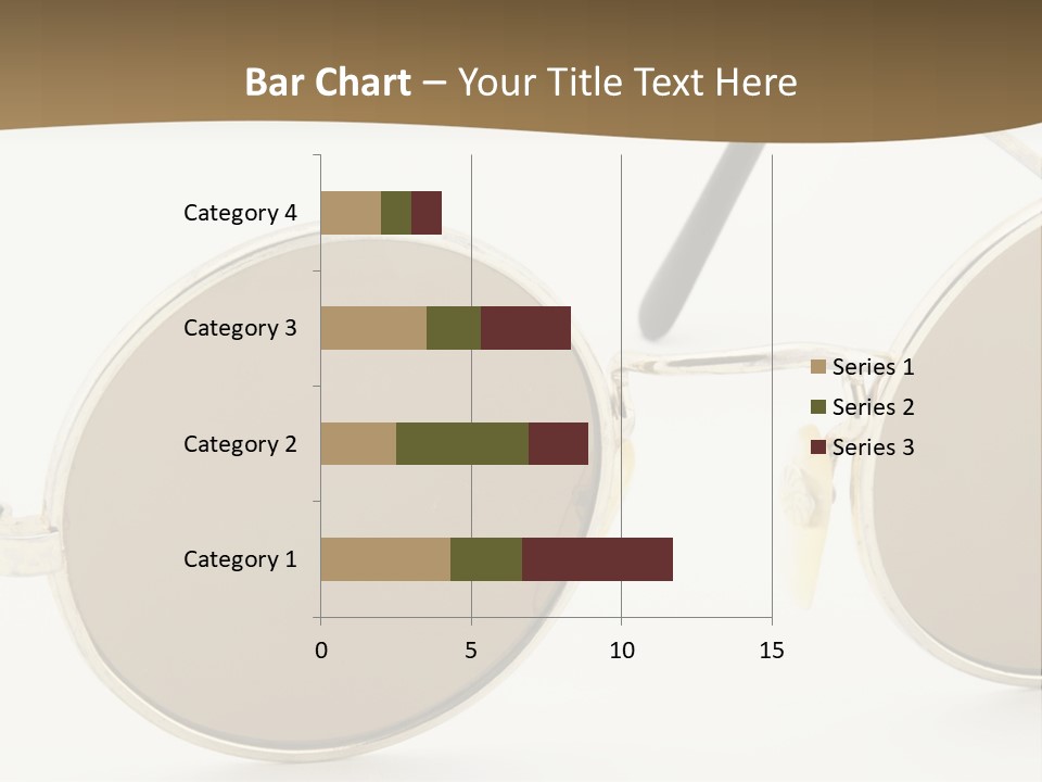 A Pair Of Sunglasses With A Brown Background PowerPoint Template