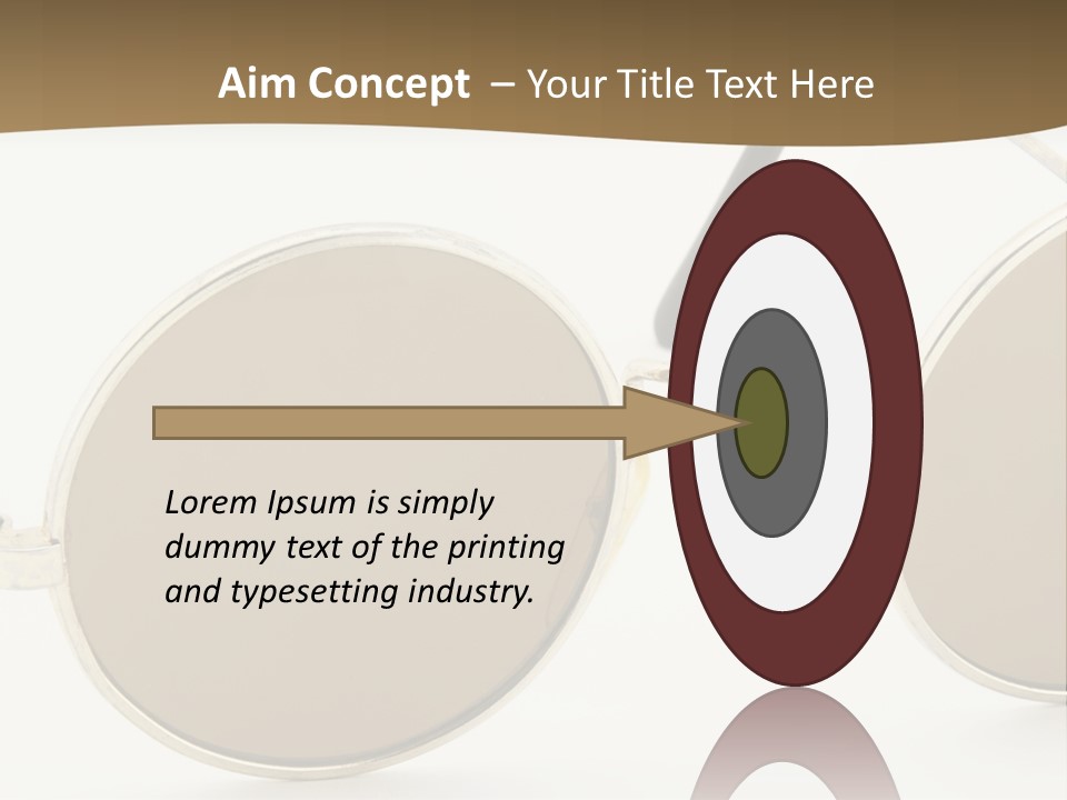 A Pair Of Sunglasses With A Brown Background PowerPoint Template