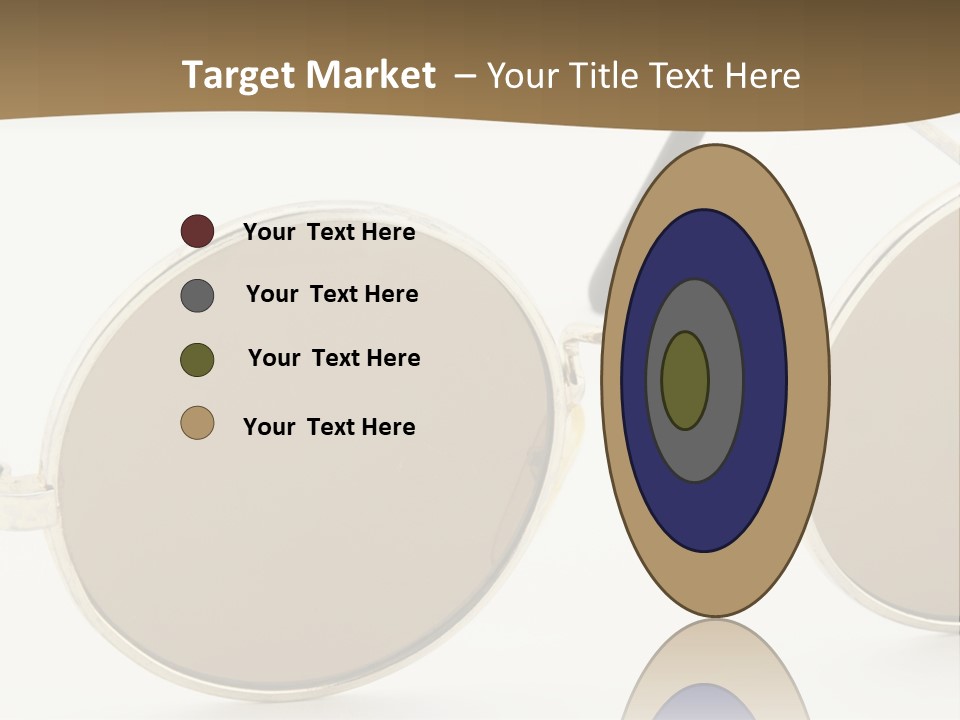 A Pair Of Sunglasses With A Brown Background PowerPoint Template