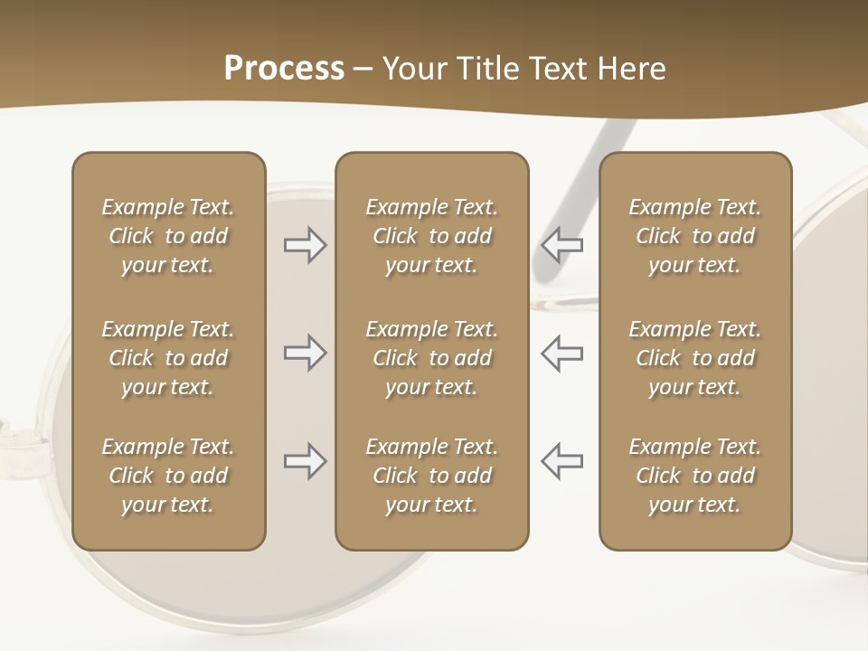 A Pair Of Sunglasses With A Brown Background PowerPoint Template