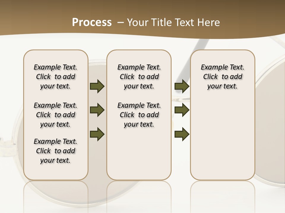 A Pair Of Sunglasses With A Brown Background PowerPoint Template