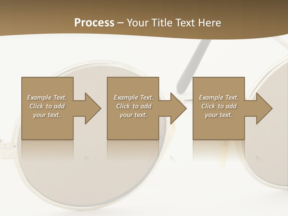 A Pair Of Sunglasses With A Brown Background PowerPoint Template