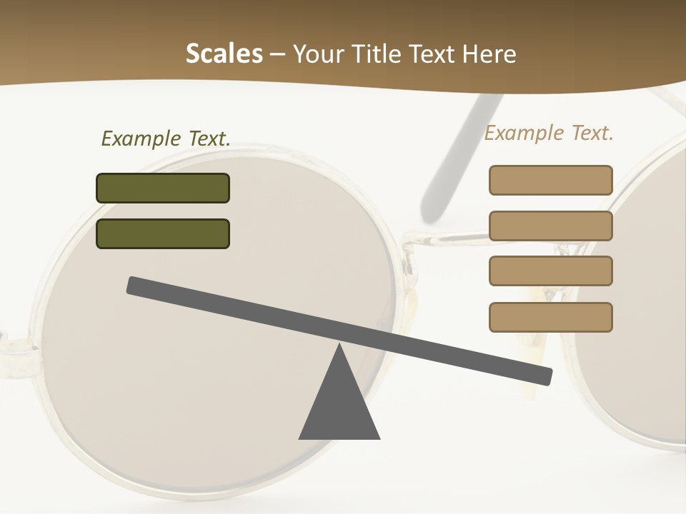 A Pair Of Sunglasses With A Brown Background PowerPoint Template