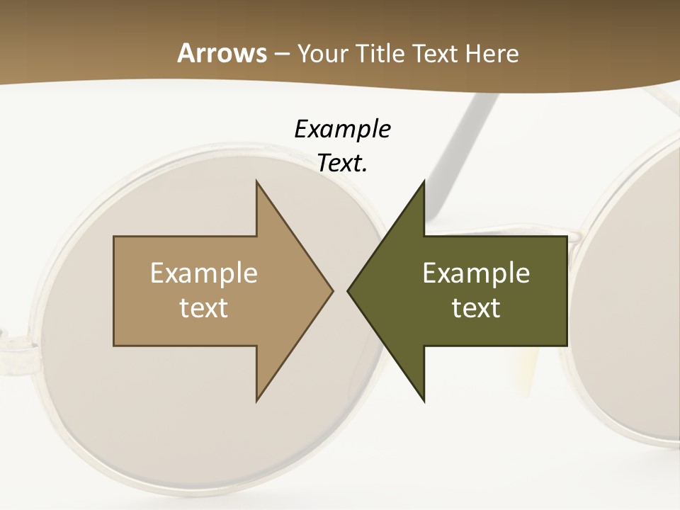 A Pair Of Sunglasses With A Brown Background PowerPoint Template