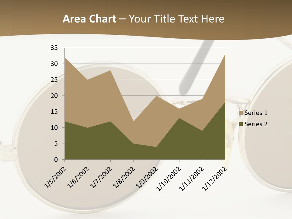 A Pair Of Sunglasses With A Brown Background PowerPoint Template