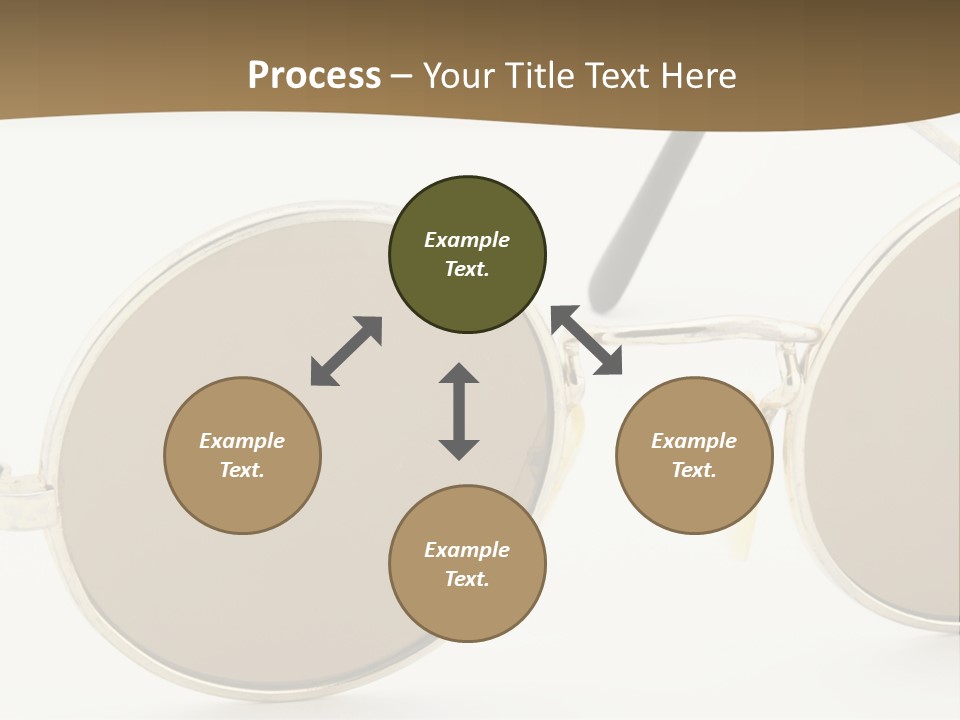A Pair Of Sunglasses With A Brown Background PowerPoint Template