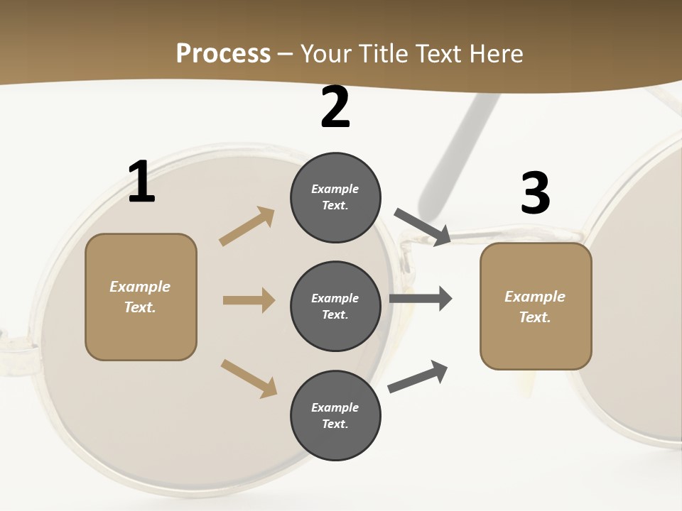 A Pair Of Sunglasses With A Brown Background PowerPoint Template