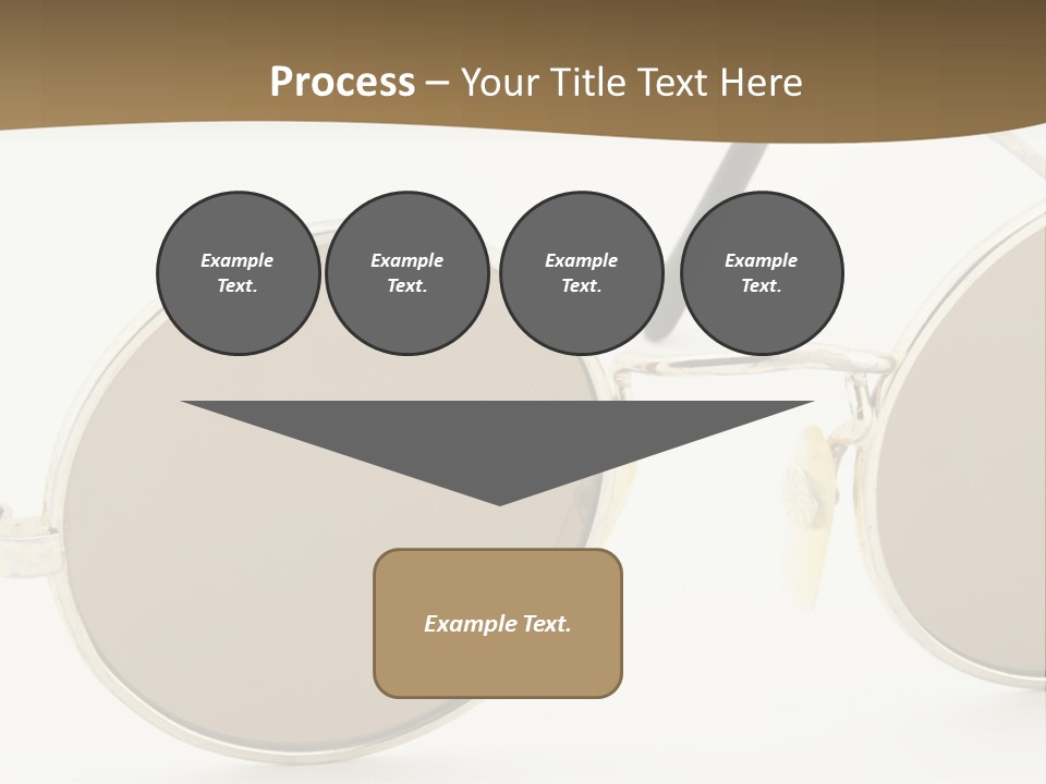 A Pair Of Sunglasses With A Brown Background PowerPoint Template