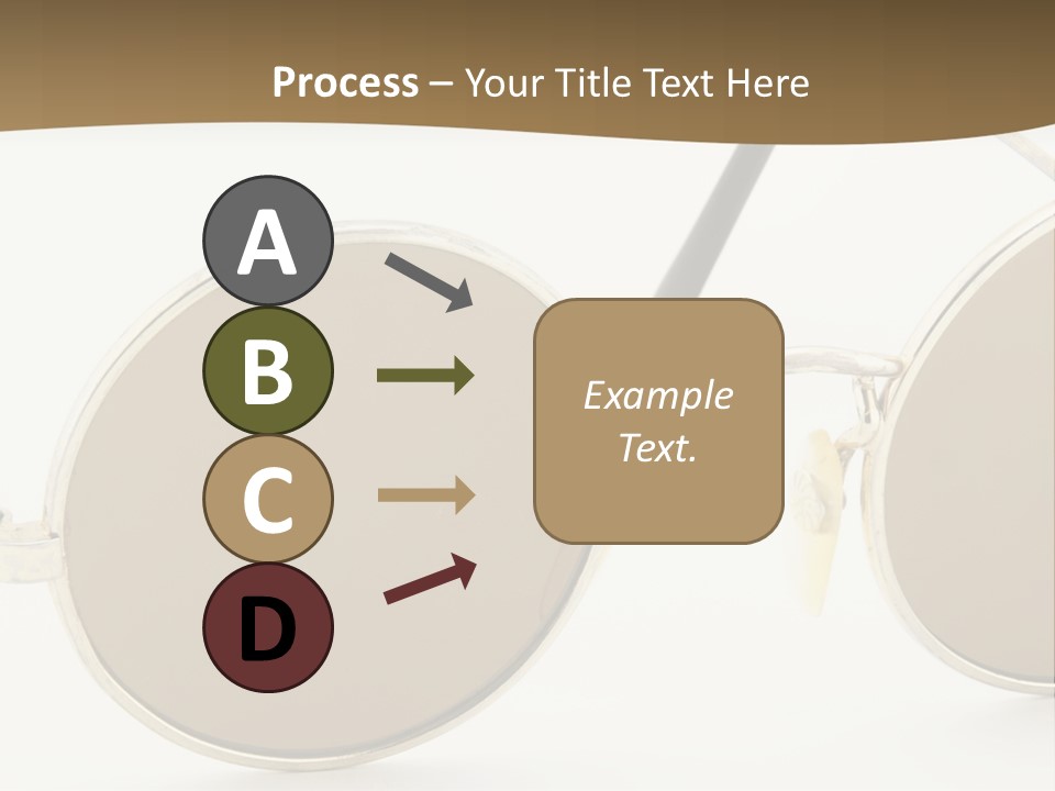 A Pair Of Sunglasses With A Brown Background PowerPoint Template