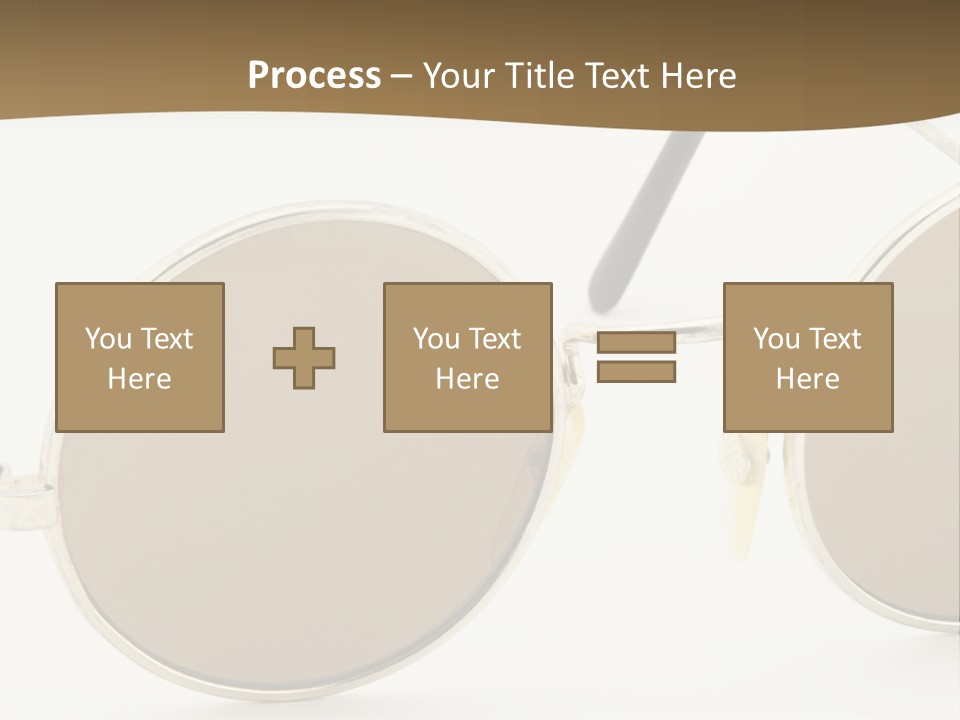 A Pair Of Sunglasses With A Brown Background PowerPoint Template