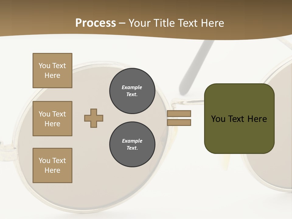 A Pair Of Sunglasses With A Brown Background PowerPoint Template