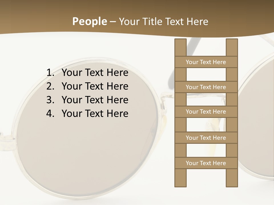 A Pair Of Sunglasses With A Brown Background PowerPoint Template