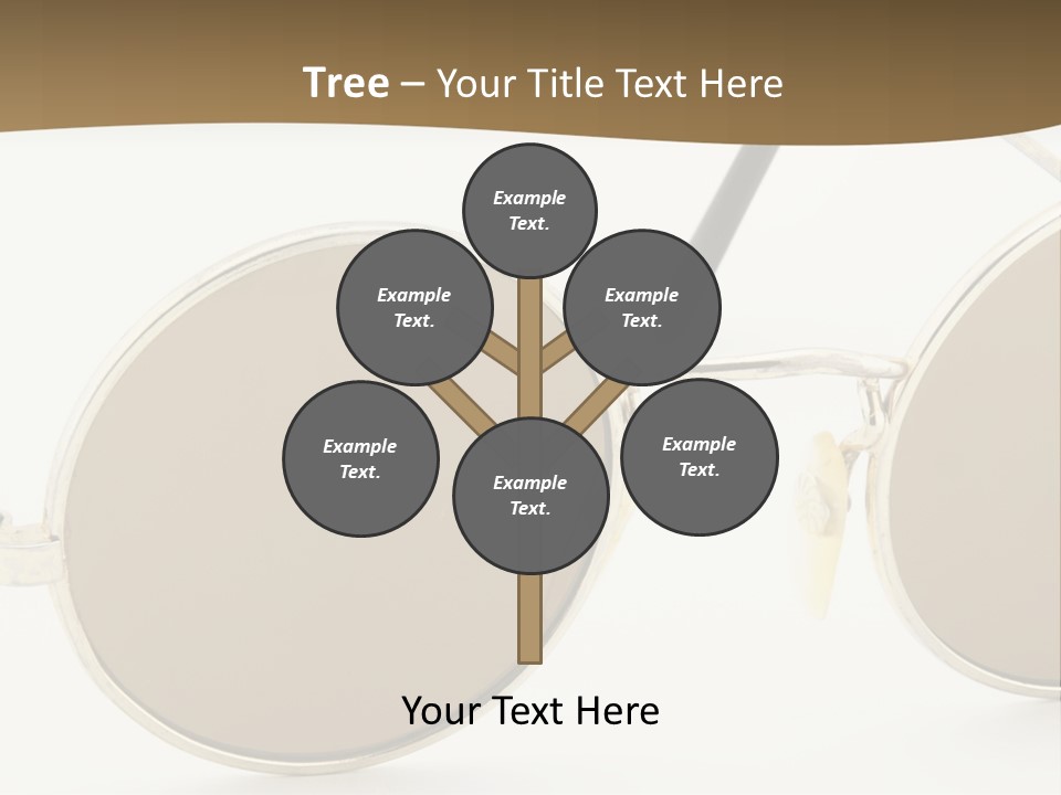 A Pair Of Sunglasses With A Brown Background PowerPoint Template