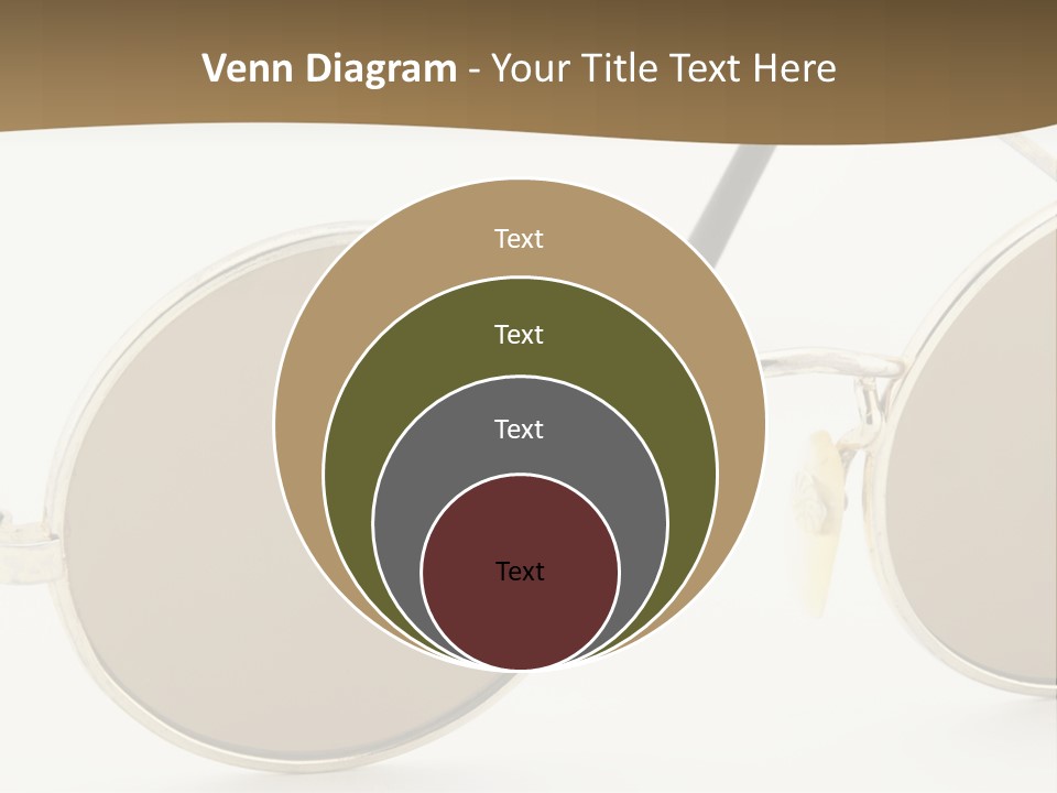 A Pair Of Sunglasses With A Brown Background PowerPoint Template