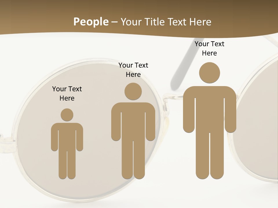 A Pair Of Sunglasses With A Brown Background PowerPoint Template