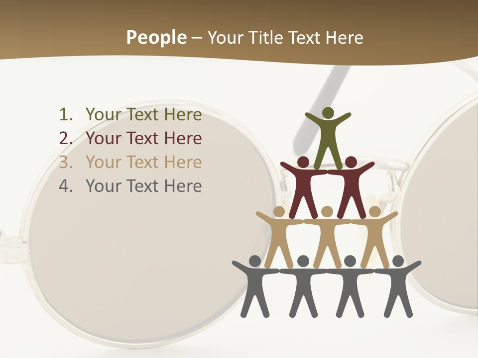 A Pair Of Sunglasses With A Brown Background PowerPoint Template