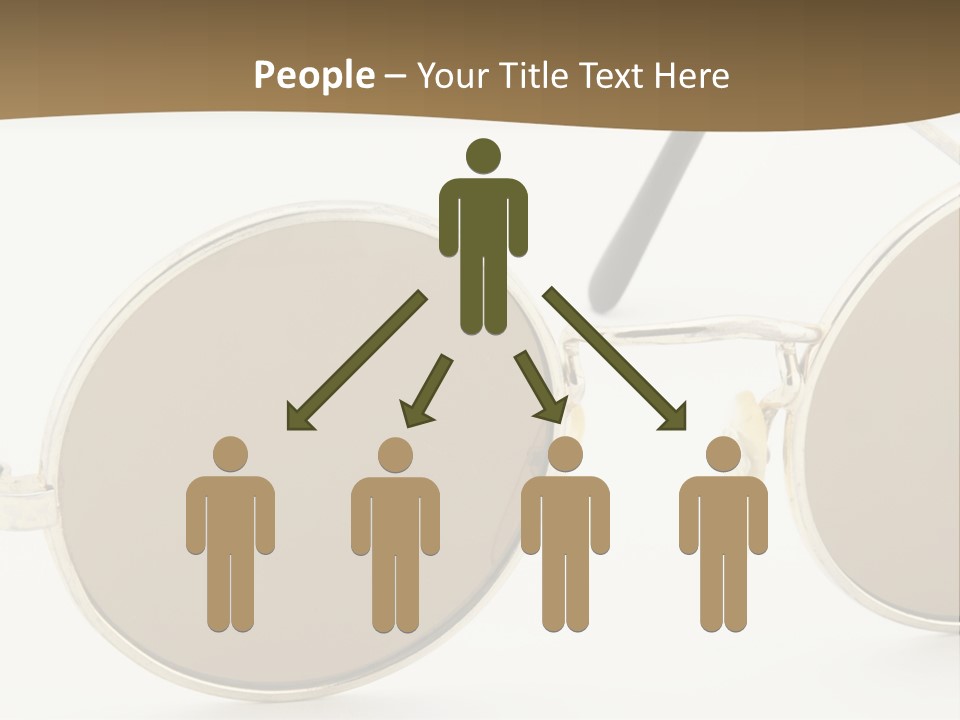 A Pair Of Sunglasses With A Brown Background PowerPoint Template