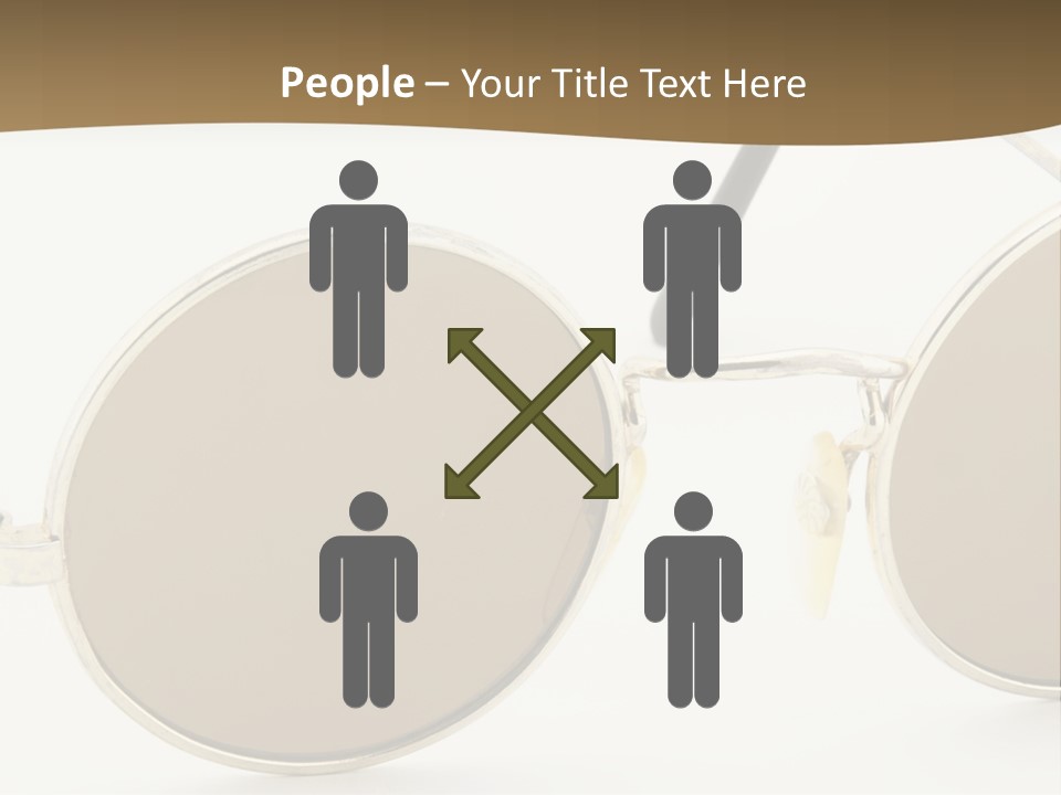 A Pair Of Sunglasses With A Brown Background PowerPoint Template