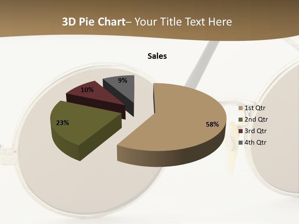 A Pair Of Sunglasses With A Brown Background PowerPoint Template