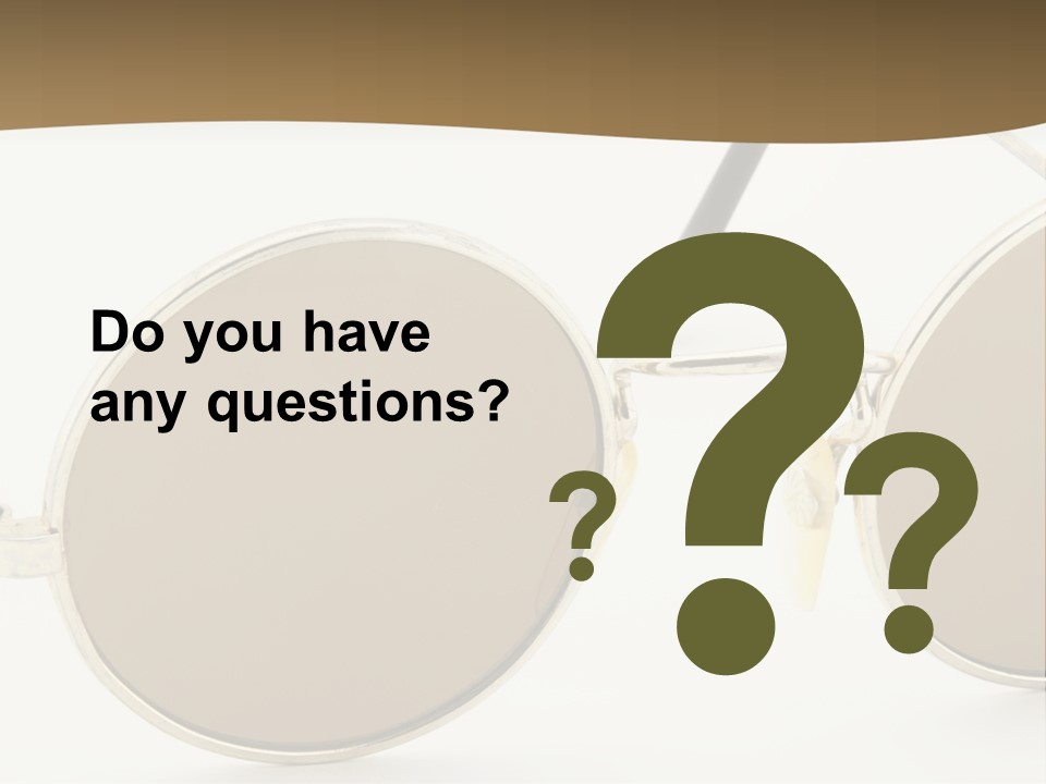 A Pair Of Sunglasses With A Brown Background PowerPoint Template