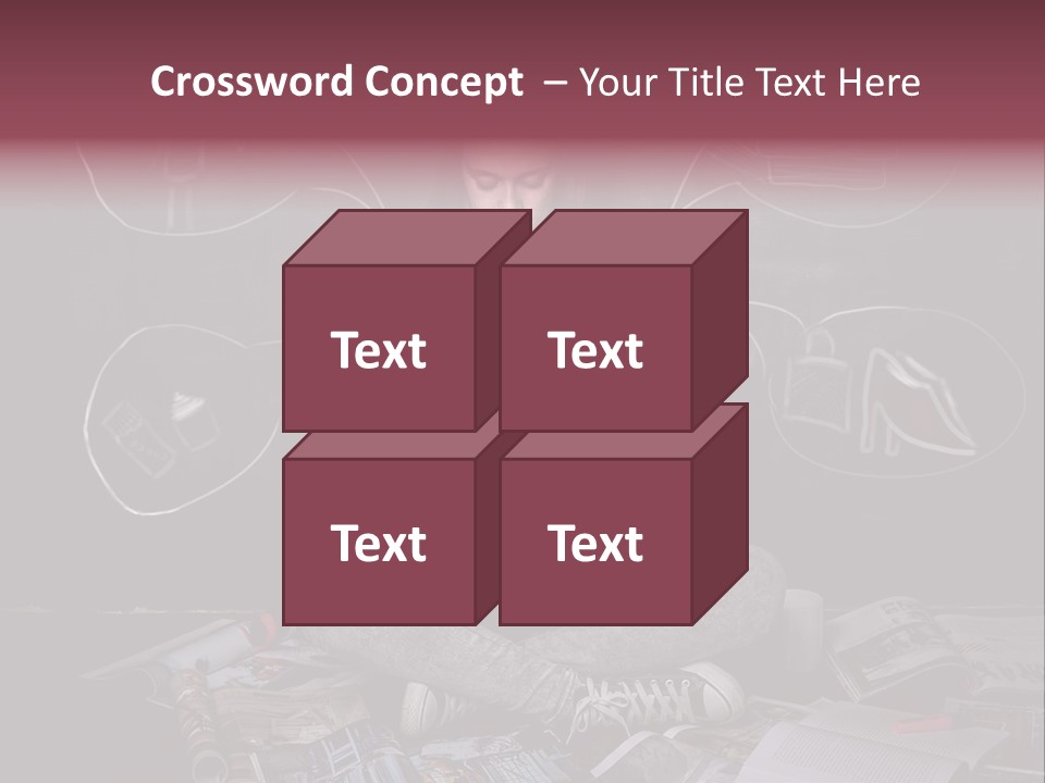 A Woman Sitting In Front Of A Blackboard With A Laptop PowerPoint Template