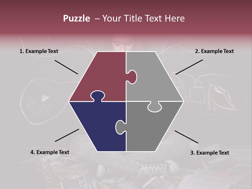 A Woman Sitting In Front Of A Blackboard With A Laptop PowerPoint Template