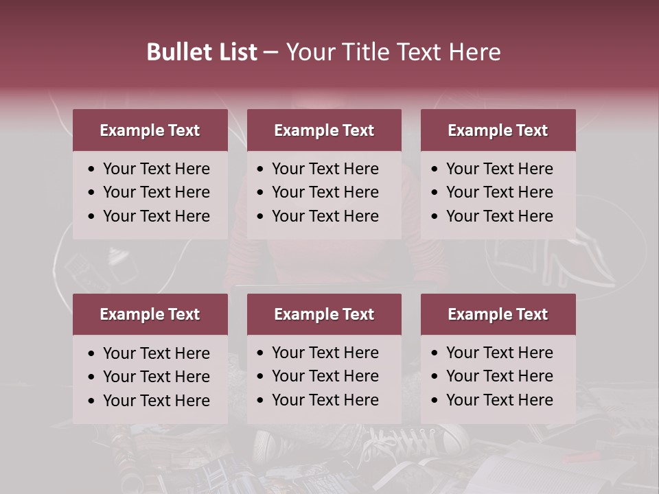 A Woman Sitting In Front Of A Blackboard With A Laptop PowerPoint Template