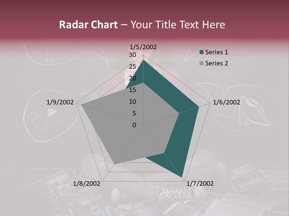 A Woman Sitting In Front Of A Blackboard With A Laptop PowerPoint Template